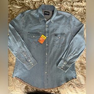 Wrangler Denim Pearl Snap - XL